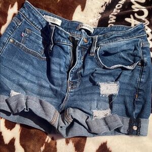 Vigoss Women's Distressed Blue Jean Shorts